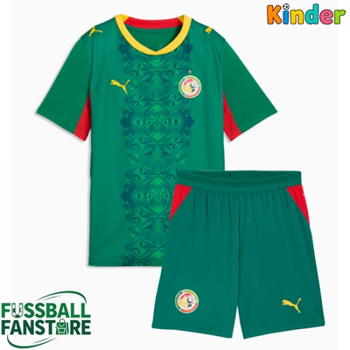 Senegal Replik Auswärtstrikot Kinder WM 2026 Kurzarm (+ Kurze Hosen)